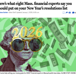 Boston Globe article about financial New Year's resolution